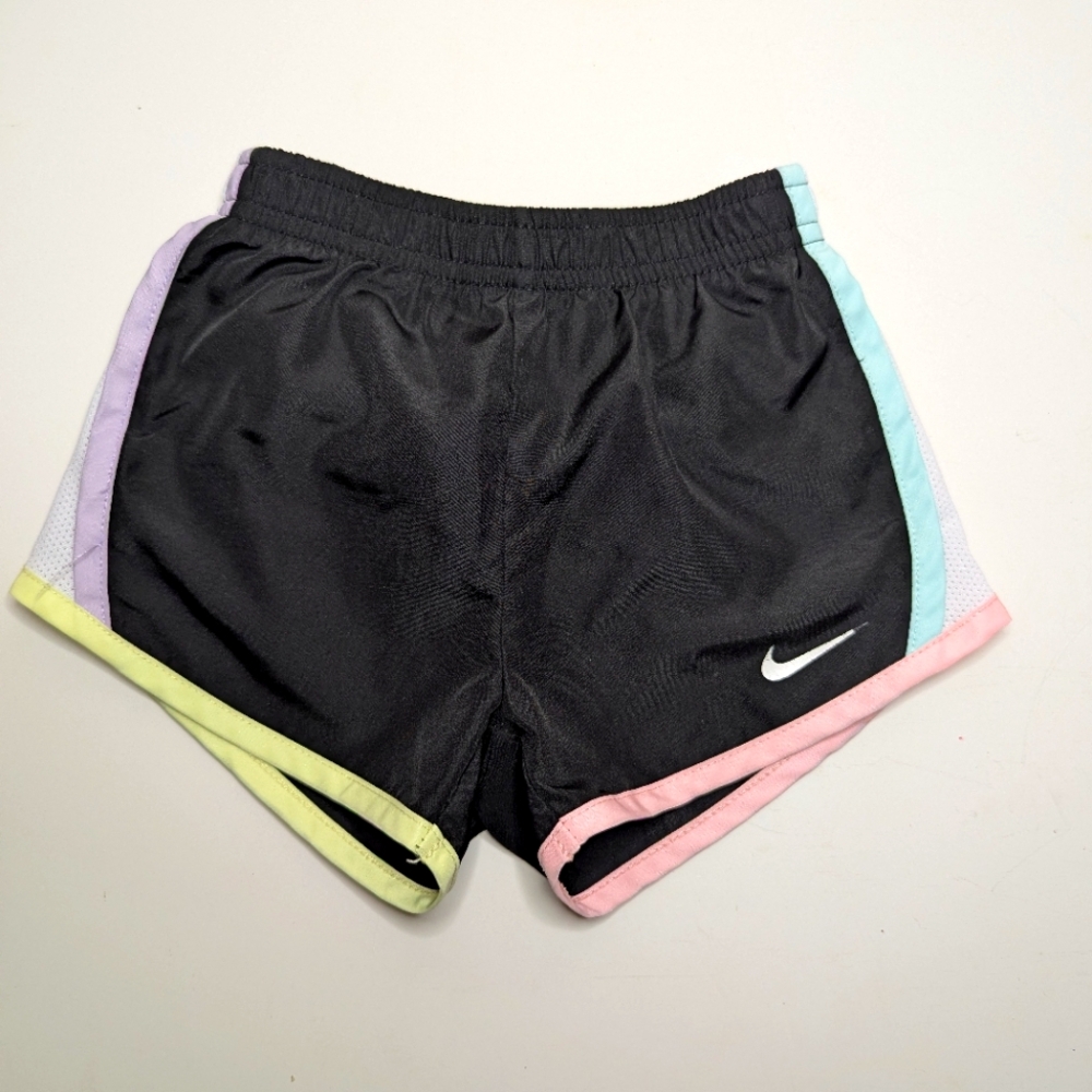 Nike Toddler Black Shorts with Multicolor Trim